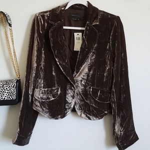 BCBG Mahogany velvet velour blazer jacket.